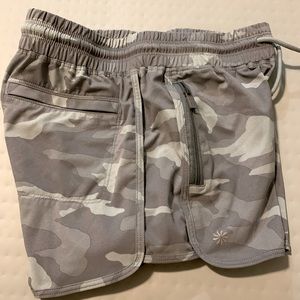 Athleta Girl Gray Camo Shorts L 12